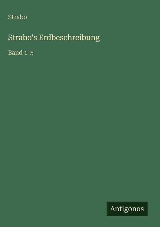 Produktbild: Strabo's Erdbeschreibung