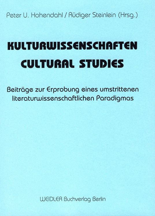 Produktbild: Kulturwissenschaften - Cultural Studies