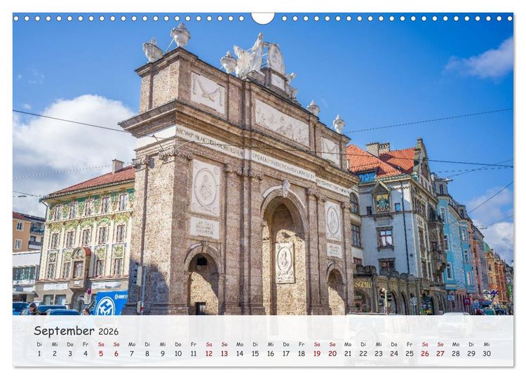 Produktbild: Innsbruck - Die sch&ouml;ne Hauptstadt Tirols (Wandkalender 2026 DIN A3 quer), CALVENDO Monatskalender