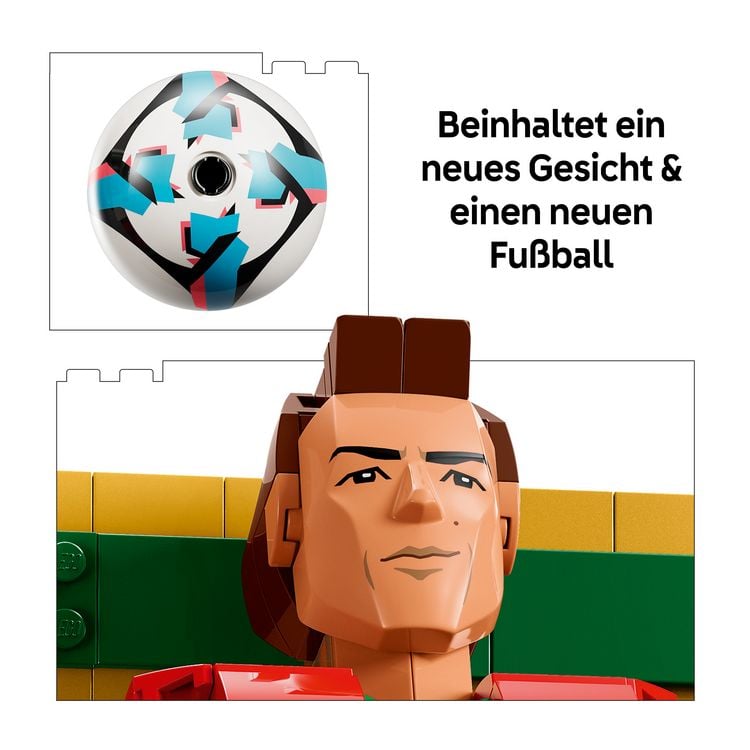 Produktbild: LEGO Editions 43016 Cristiano Ronaldo, Fu&szlig;balllegende, Bauset f&uuml;r Kinder; Fu&szlig;ball-Deko