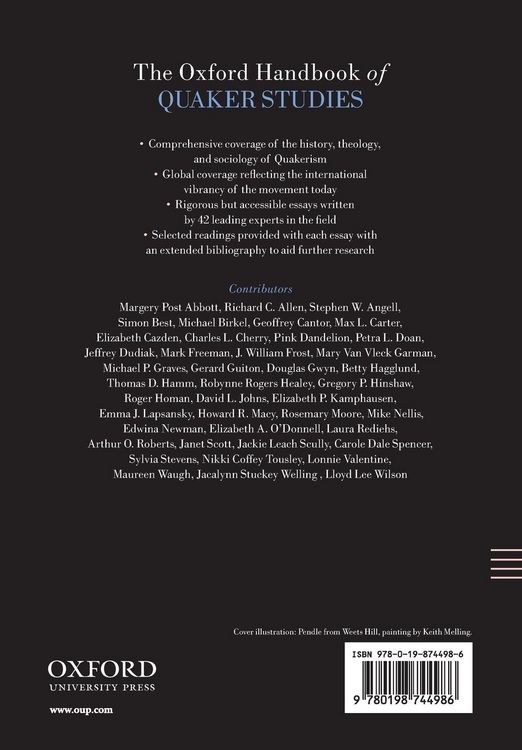 Produktbild: The Oxford Handbook of Quaker Studies