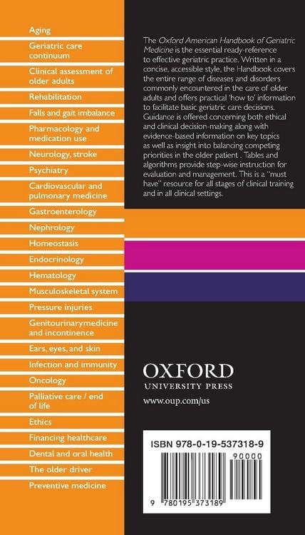 Produktbild: Oxford American Handbook of Geriatric Medicine