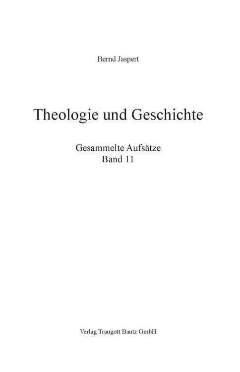 Produktbild: Theologie und Geschichte
