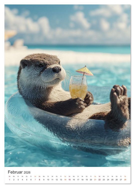Produktbild: Pfoten im Sand (hochwertiger Premium Wandkalender 2026 DIN A2 hoch), Kunstdruck in Hochglanz