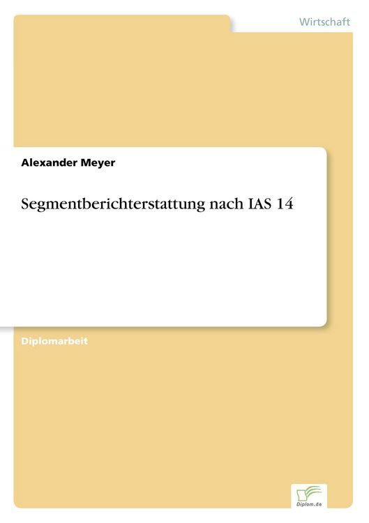 Produktbild: Segmentberichterstattung nach IAS 14