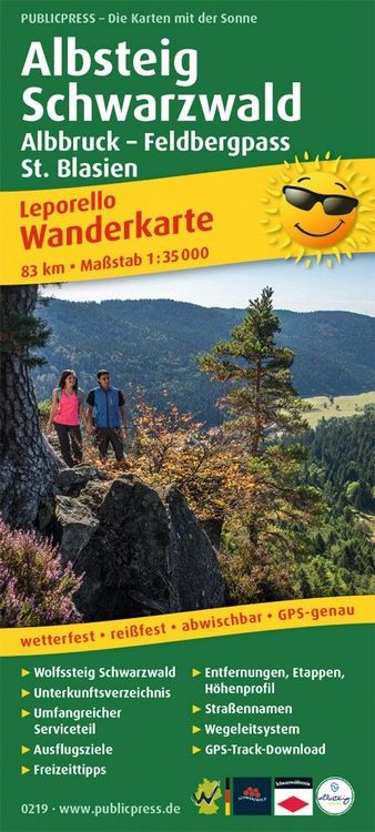 Produktbild: Albsteig, Schwarzwald, Albbruck - Feldbergpass, St. Blasien 1:35 000