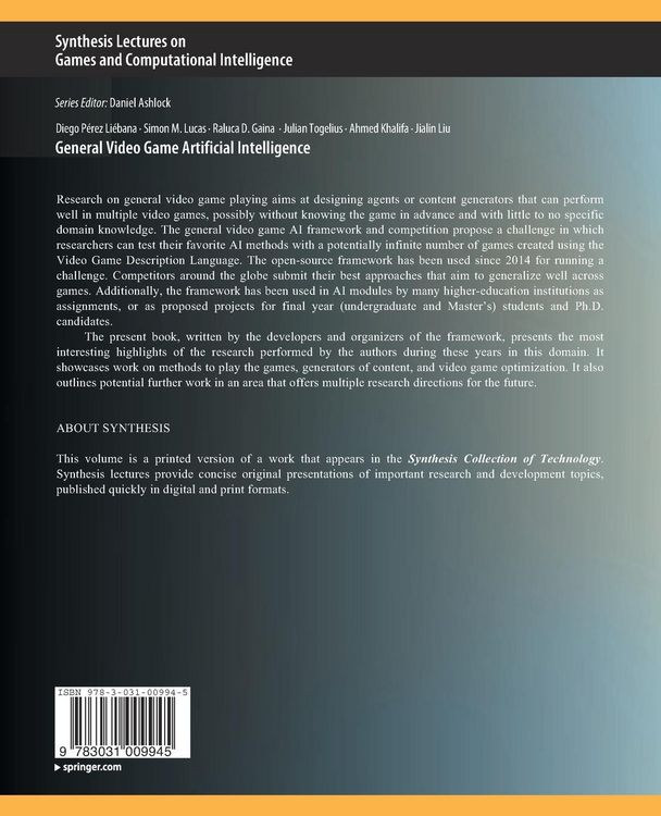 Produktbild: General Video Game Artificial Intelligence