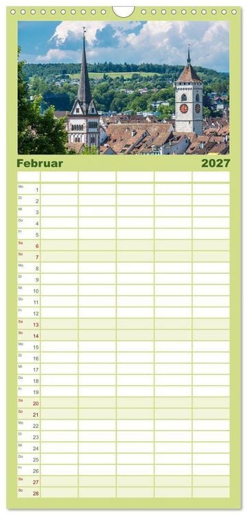 Produktbild: Familienplaner 2027 - Schaffhausen - n&ouml;rdlichste Stadt der Schweiz mit 5 Spalten (Wandkalender, 21 x 45 cm) CALVENDO
