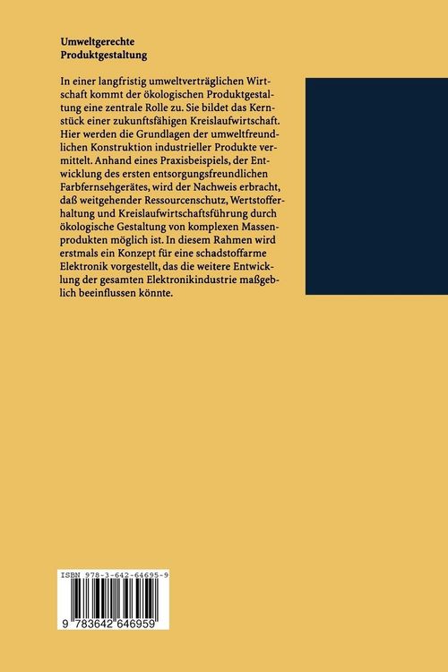 Produktbild: Umweltgerechte Produktgestaltung