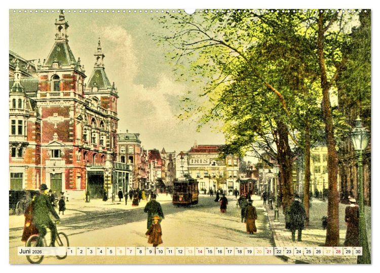 Produktbild: Amsterdam um 1900 (Wandkalender 2026 DIN A2 quer), CALVENDO Monatskalender