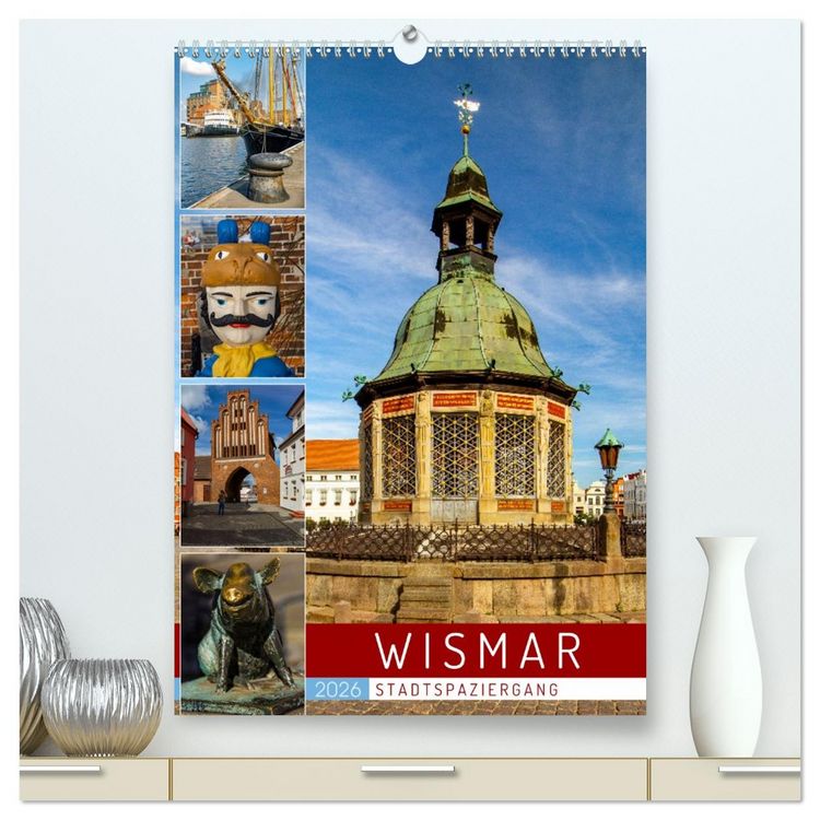 Produktbild: Wismar - Stadtspaziergang (hochwertiger Premium Wandkalender 2026 DIN A2 hoch), Kunstdruck in Hochglanz
