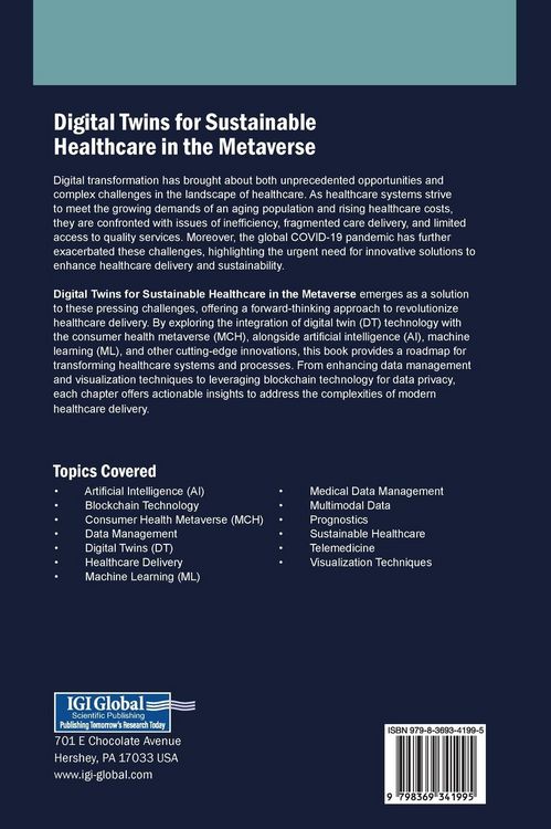 Produktbild: Digital Twins for Sustainable Healthcare in the Metaverse