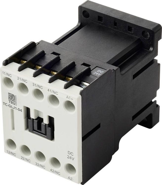 Produktbild: TRU COMPONENTS TC-GYJ1-04-24VDC Hilfssch&uuml;tz 4 &Ouml;ffner 24 V/DC 10A 1St.