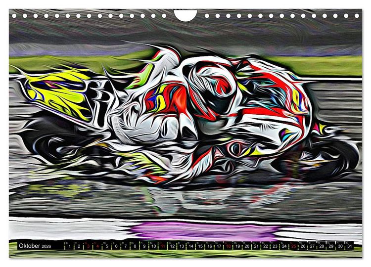 Produktbild: Fullspeed on two Wheels (Wandkalender 2026 DIN A4 quer), CALVENDO Monatskalender