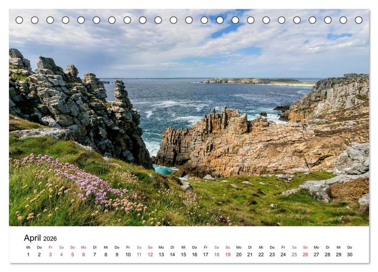 Produktbild: Bretagne &ndash; Die Halbinsel Crozon (Tischkalender 2026 DIN A5 quer), CALVENDO Monatskalender