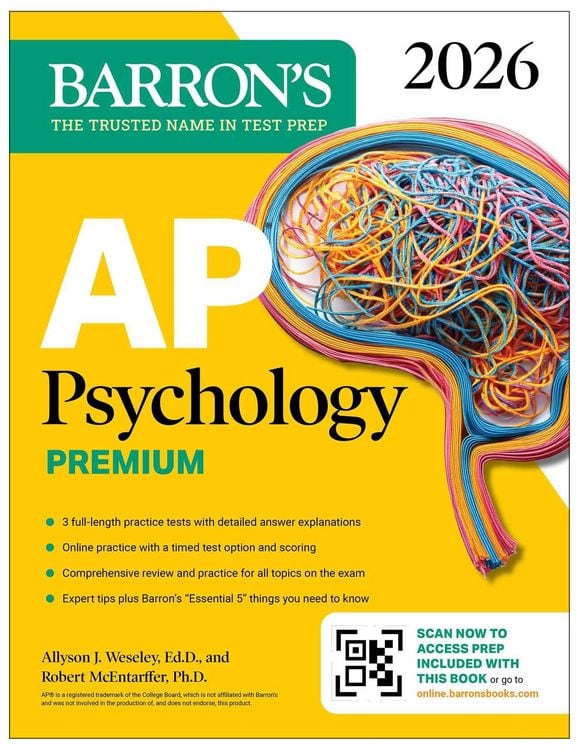 Produktbild: AP Psychology Premium, 2026: Prep Book with 3 Practice Tests + Comprehensive Review + Online Practice