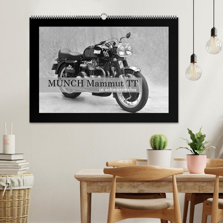 Produktbild: M&uuml;nch Mammut TT in schwarzweiss (Wandkalender 2026 DIN A2 quer), CALVENDO Monatskalender