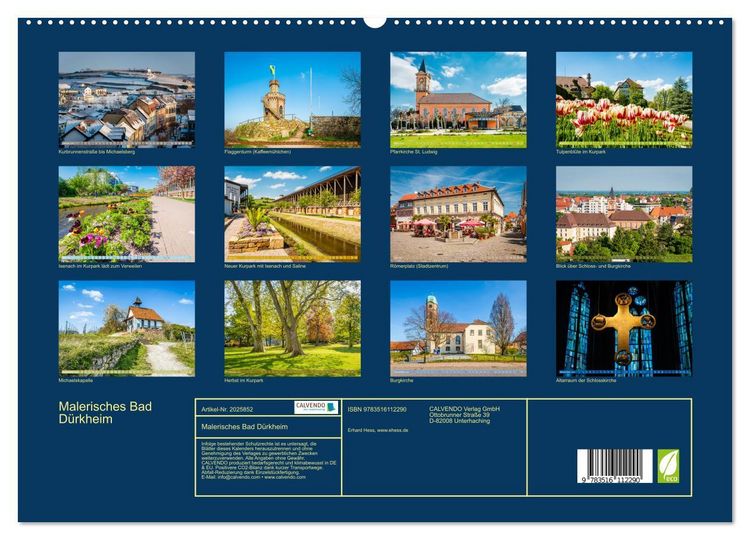 Produktbild: Malerisches Bad D&uuml;rkheim (hochwertiger Premium Wandkalender 2026 DIN A2 quer), Kunstdruck in Hochglanz