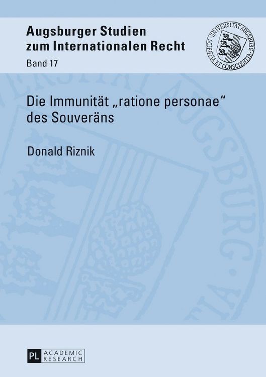Produktbild: Die Immunit&auml;t &laquo;ratione personae&raquo; des Souver&auml;ns