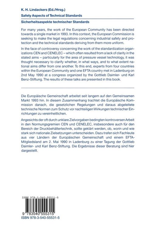 Produktbild: Safety Aspects of Technical Standards / Sicherheitsaspekte technischer Standards