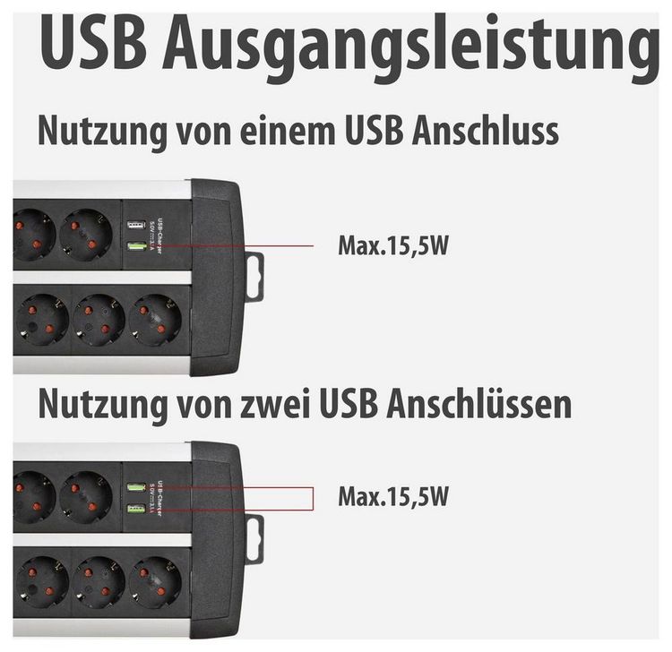 Produktbild: Brennenstuhl 1392000232 &Uuml;berspannungsschutz-Steckdosenleiste 14fach Silber, Schwarz Schutzkontakt 1 St.