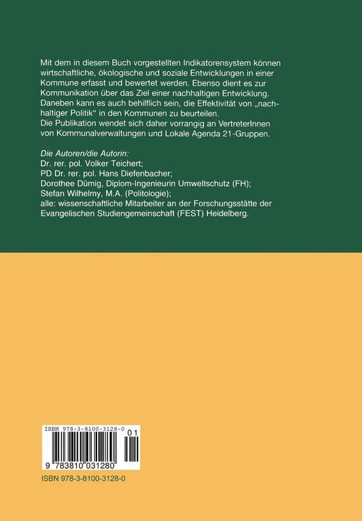 Produktbild: Indikatoren zur Lokalen Agenda 21