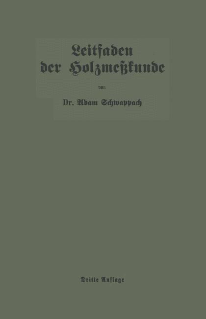 Produktbild: Leitfaden der Holzme&szlig;kunde