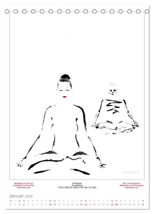 Produktbild: TOTENTANZ HERRENWAHL Haiku Zenga Photo DANCE OF DEATH MEN'S CHOICE (Tischkalender 2026 DIN A5 hoch), CALVENDO Monatskalender