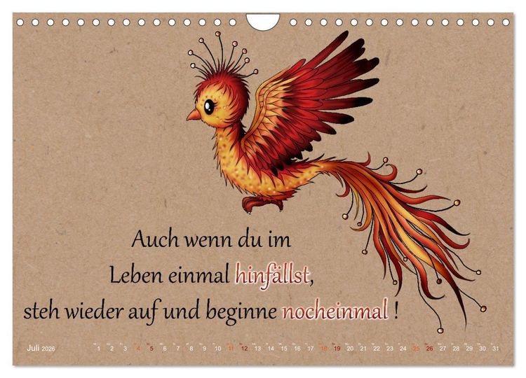 Produktbild: Motiviert durchs Leben (Wandkalender 2026 DIN A4 quer), CALVENDO Monatskalender