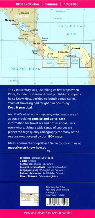 Produktbild: Reise Know-How Landkarte Panama (1:400.000)