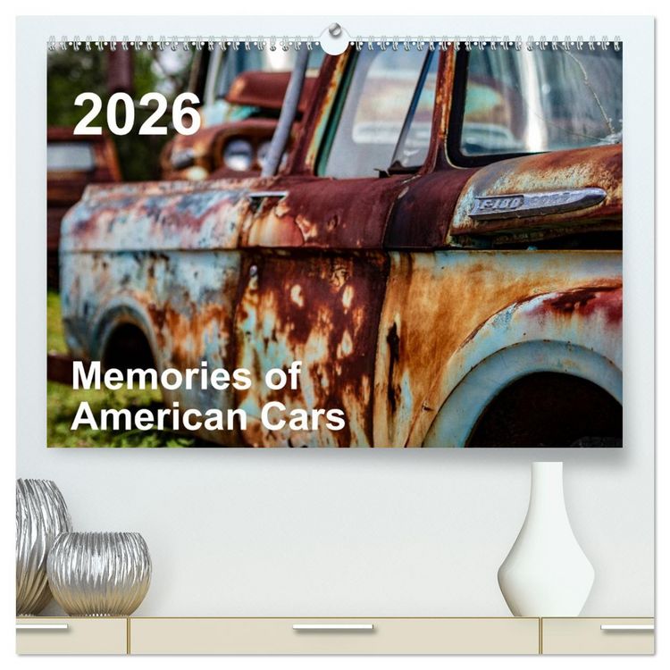 Produktbild: Memories of American Cars (hochwertiger Premium Wandkalender 2026 DIN A2 quer), Kunstdruck in Hochglanz