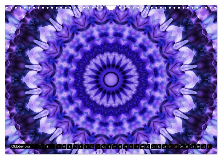 Produktbild: Energie - Mandalas, Spiritualit&auml;t durch die Farbe Lila (Wandkalender 2026 DIN A3 quer), CALVENDO Monatskalender