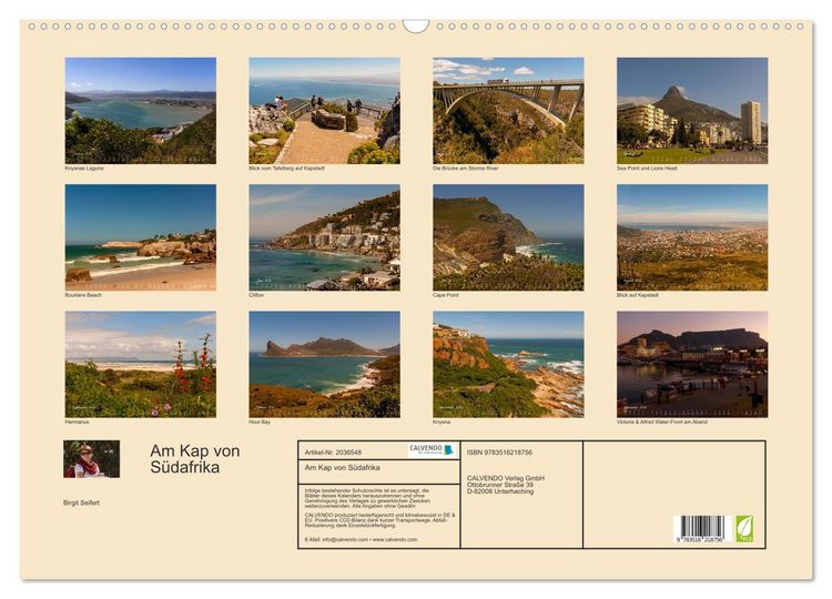 Produktbild: Am Kap von S&uuml;dafrika (Wandkalender 2026 DIN A2 quer), CALVENDO Monatskalender