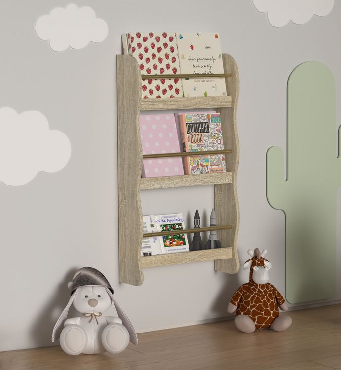 Produktbild: Holz Kinderregal B&uuml;cherregal Kinder Regal Kilaro
