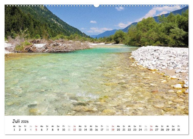 Produktbild: Wundersch&ouml;nes Isartal 2026 (hochwertiger Premium Wandkalender 2026 DIN A2 quer), Kunstdruck in Hochglanz