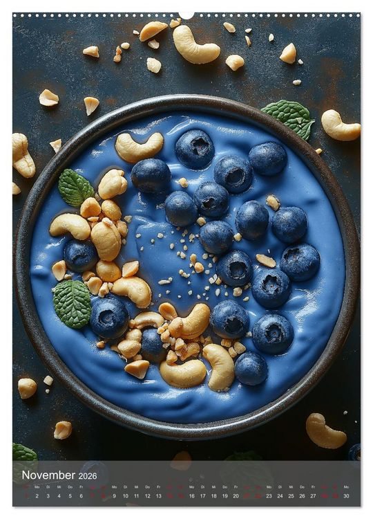 Produktbild: Smoothie Bowls - frisch und fruchtig durchs Jahr (Wandkalender 2026 DIN A2 hoch), CALVENDO Monatskalender