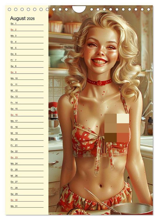 Produktbild: Schatz, ich hab gekocht! Sexy-lustige Pin-up-Girls in der K&uuml;che (Wandkalender 2026 DIN A4 hoch), CALVENDO Monatskalender