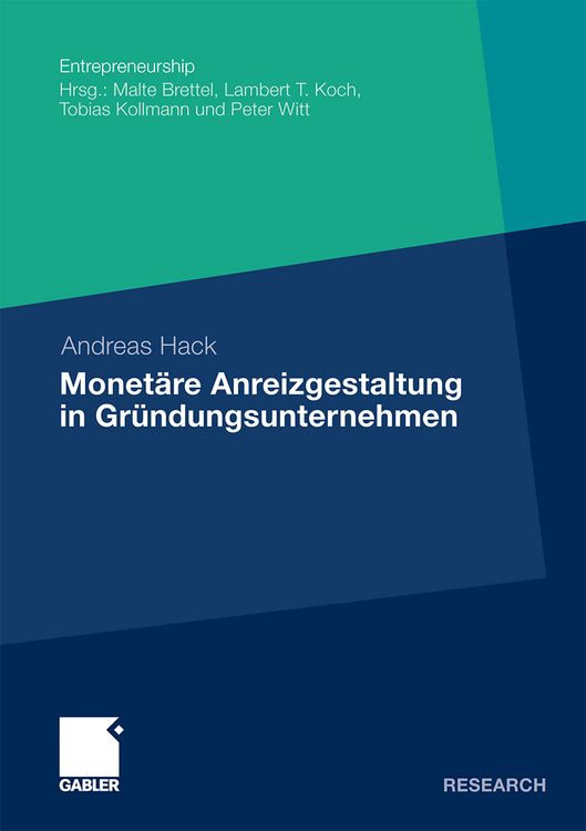Produktbild: Monet&auml;re Anreizgestaltung in Gr&uuml;ndungsunternehmen