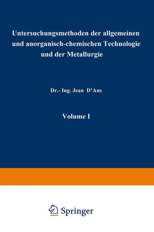 Produktbild: Untersuchungsmethoden der allgemeinen und anorganisch-chemischen Technologie und der Metallurgie