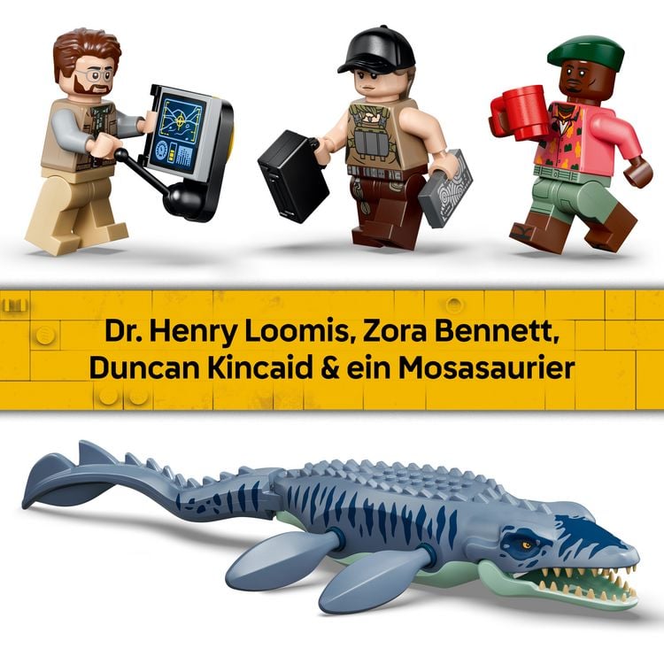 Produktbild: LEGO Jurassic World 77983 Mosasaurier-Angriff auf das Boot, Bauspielzeug f&uuml;r Kinder ab 7 Jahren