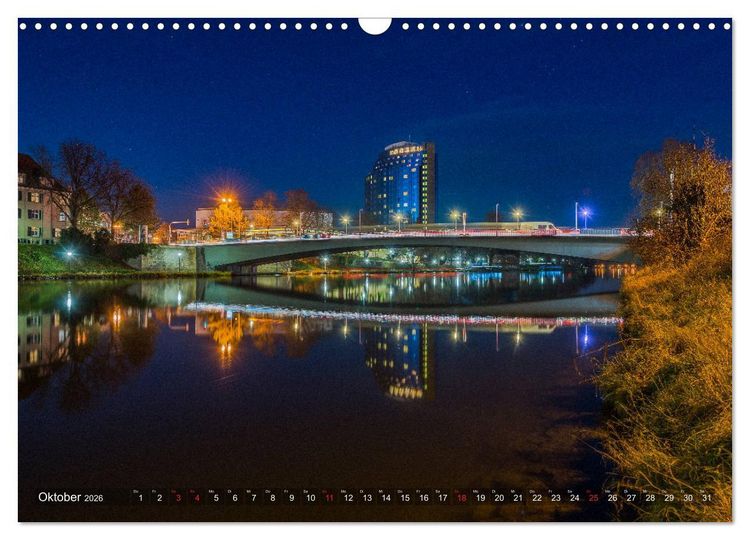 Produktbild: Ulm f&uuml;r Nachtspatzen (Wandkalender 2026 DIN A3 quer), CALVENDO Monatskalender