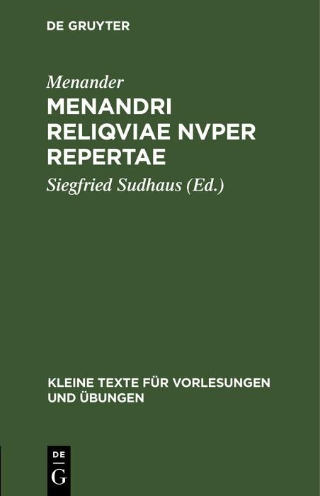 Produktbild: Menandri reliqviae nvper repertae