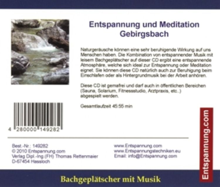 Produktbild: Entspannung und Meditation Gebirgsbach