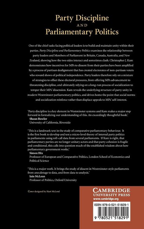 Produktbild: Party Discipline and Parliamentary Politics