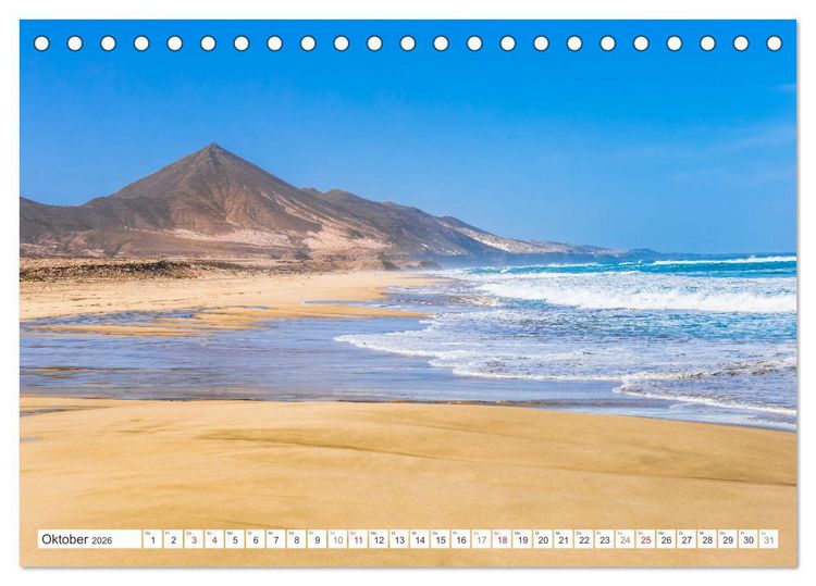 Produktbild: Fuerteventura - W&uuml;stenzauber und Meeresrauschen (Tischkalender 2026 DIN A5 quer), CALVENDO Monatskalender