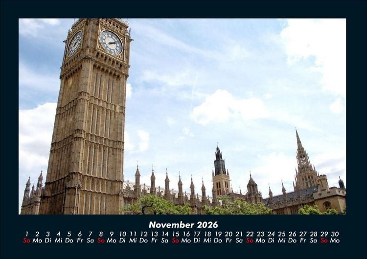 Produktbild: London 2026 Fotokalender DIN A4