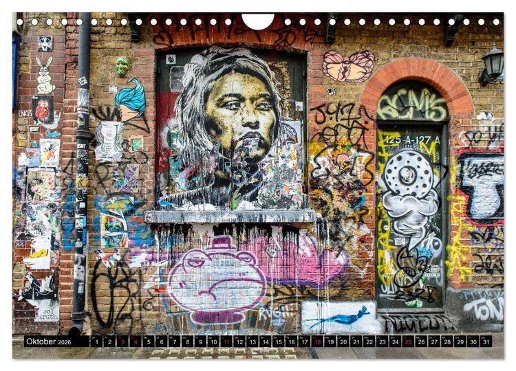 Produktbild: Street art London Michael Jaster (Wandkalender 2026 DIN A4 quer), CALVENDO Monatskalender