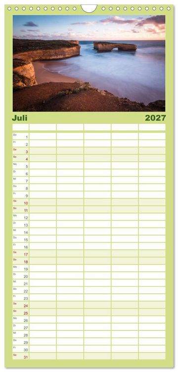 Produktbild: Familienplaner 2027 - Wunder Natur II mit 5 Spalten (Wandkalender, 21 x 45 cm) CALVENDO