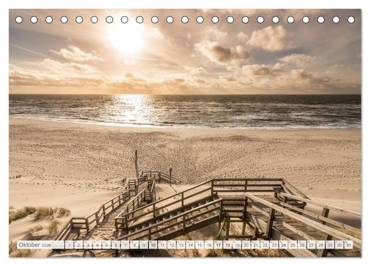 Produktbild: Nordseeperle Sylt (Tischkalender 2026 DIN A5 quer), CALVENDO Monatskalender