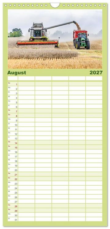 Produktbild: Familienplaner 2027 - Giganten der Ernte mit 5 Spalten (Wandkalender, 21 x 45 cm) CALVENDO